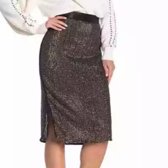 Joie Malloren Sequined Pencil Skirt 6 - Picture 1 of 5